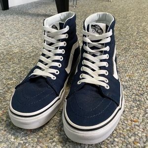 Navy blue Vans high tops